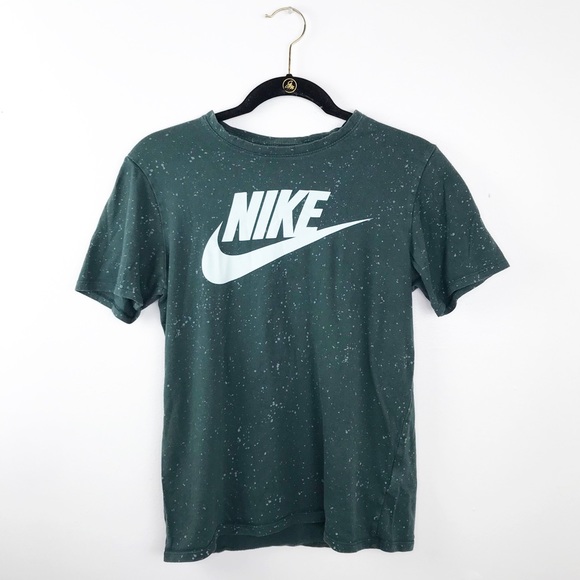 Nike Tops - Nike green graphic bleach dye tee